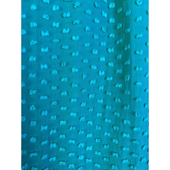 BODEN Semi‎ Sheer Silk/Cotton Textured Long Sleeve Blouse Emerald Green Size 8 - Picture 4 of 7